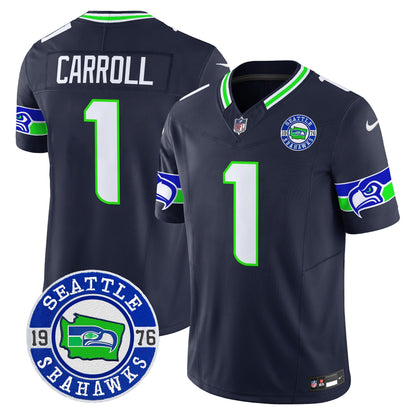 Men's Seahawks 2025 Seattle Est. 1976 Patch Vapor Limited Jersey - All Stitched