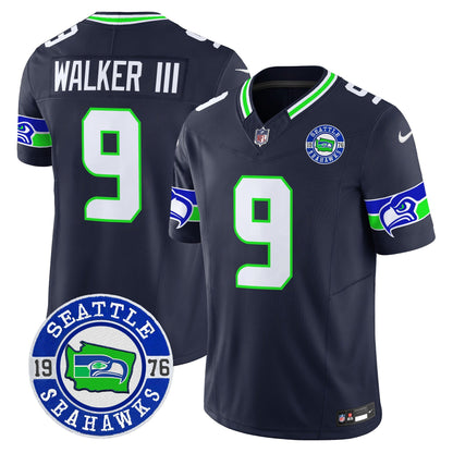 Men's Seahawks 2025 Seattle Est. 1976 Patch Vapor Limited Jersey - All Stitched