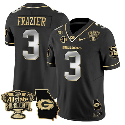 UGA 2025 Sugar Bowl & Georgia Map Patch Vapor Limited Jersey N2 - All Stitched