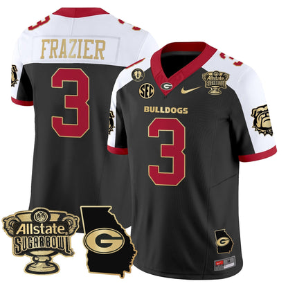 UGA 2025 Sugar Bowl & Georgia Map Patch Vapor Limited Jersey - All Stitched