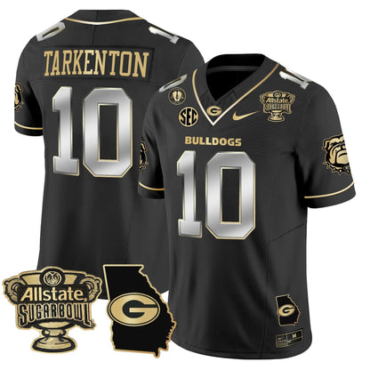UGA 2025 Sugar Bowl & Georgia Map Patch Vapor Limited Jersey - All Stitched