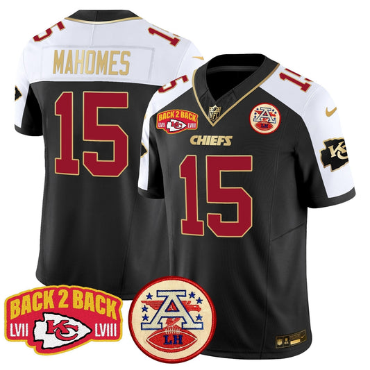 Chiefs Super Back 2 Back Patch Vapor Limited Jersey - Stitched