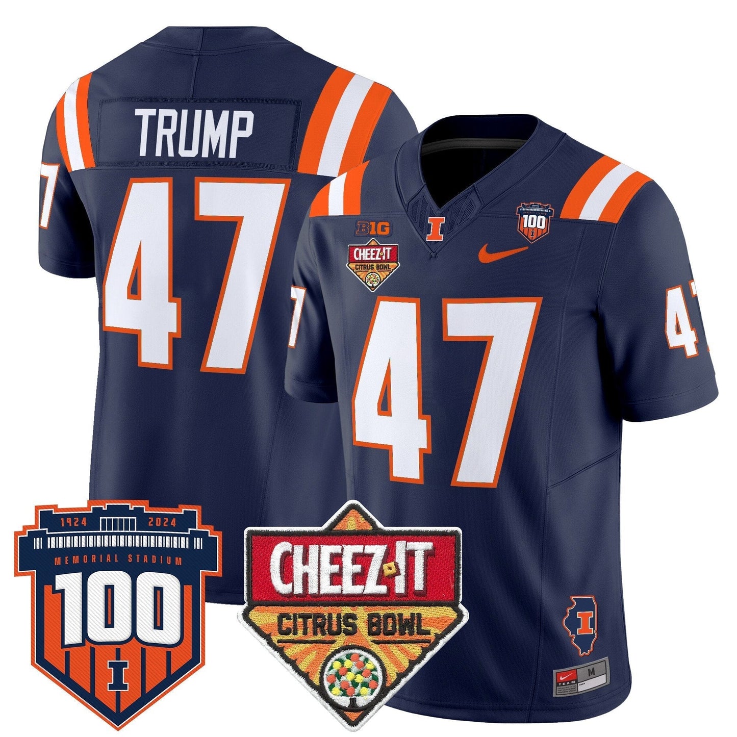 ILL 2025 Cheez-It Citrus Bowl Patch Vapor Limited Jersey - All Stitched