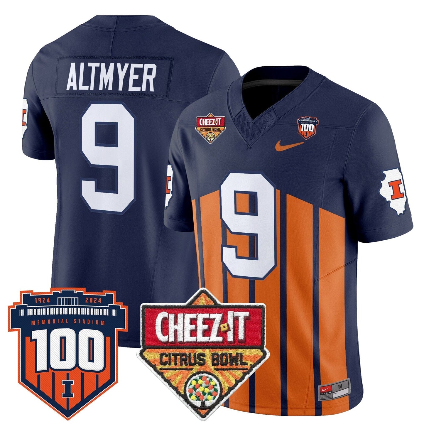 ILL 2025 Cheez-It Citrus Bowl Patch Vapor Limited Jersey - All Stitched