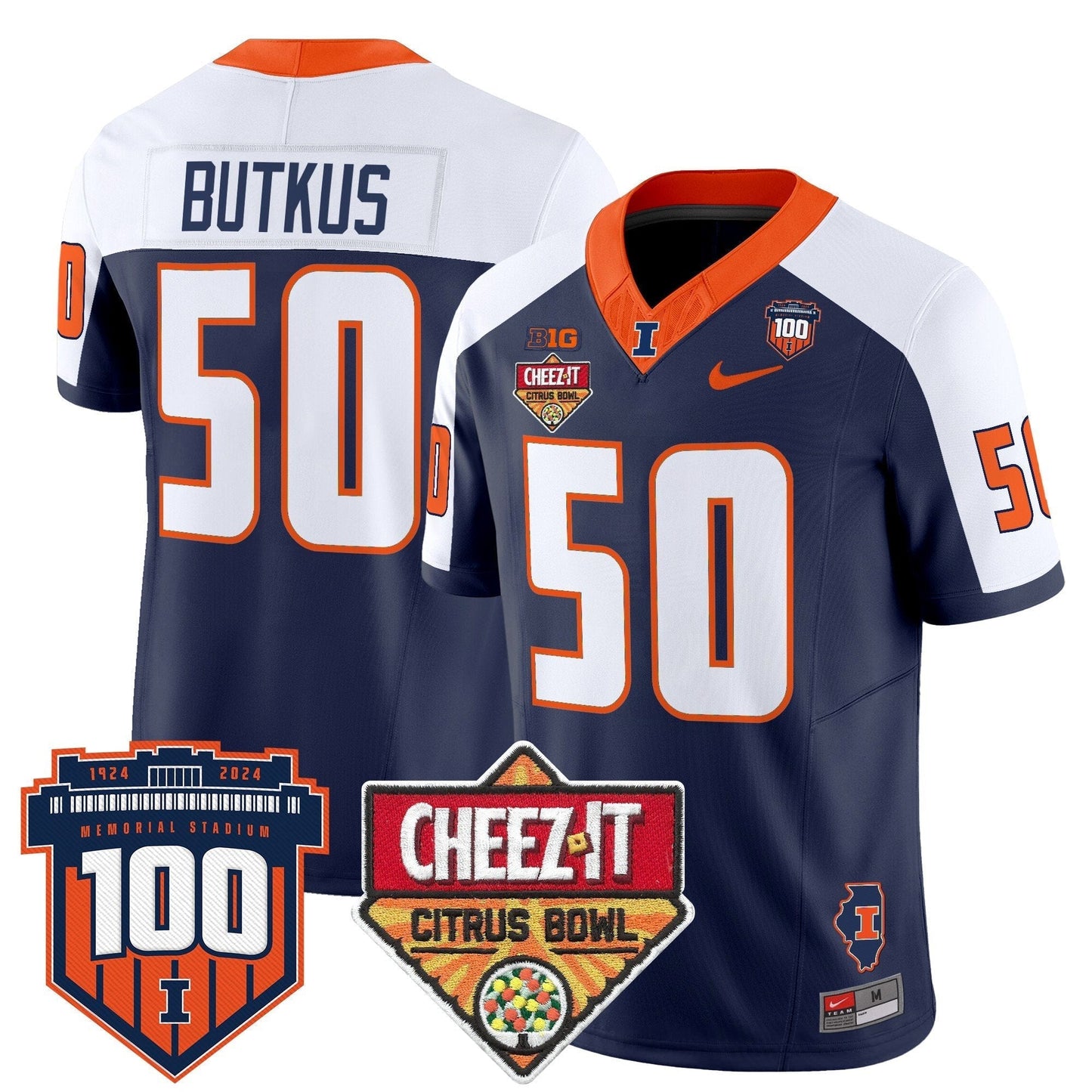 ILL 2025 Cheez-It Citrus Bowl Patch Vapor Limited Jersey - All Stitched