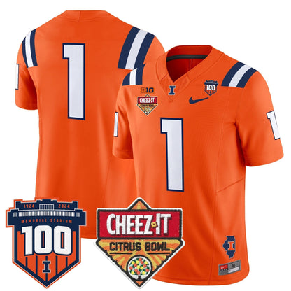 ILL 2025 Cheez-It Citrus Bowl Patch Vapor Limited Jersey - All Stitched