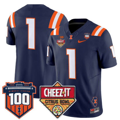 ILL 2025 Cheez-It Citrus Bowl Patch Vapor Limited Jersey - All Stitched