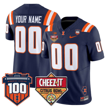 ILL 2025 Cheez-It Citrus Bowl Patch Vapor Limited Custom Jersey - All Stitched