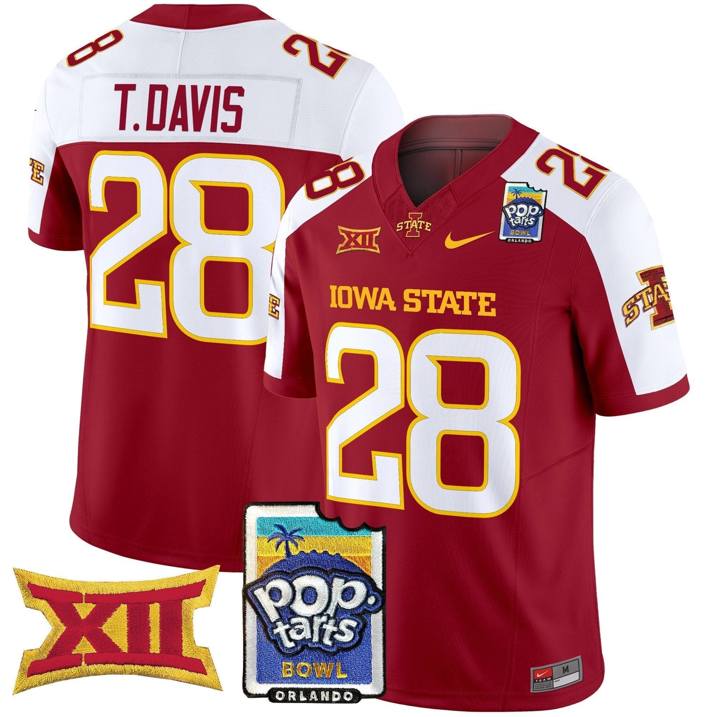 Iowa State Cyclones 2025 PopTarts Bowl Patch Vapor Limited Jersey - All Stitched