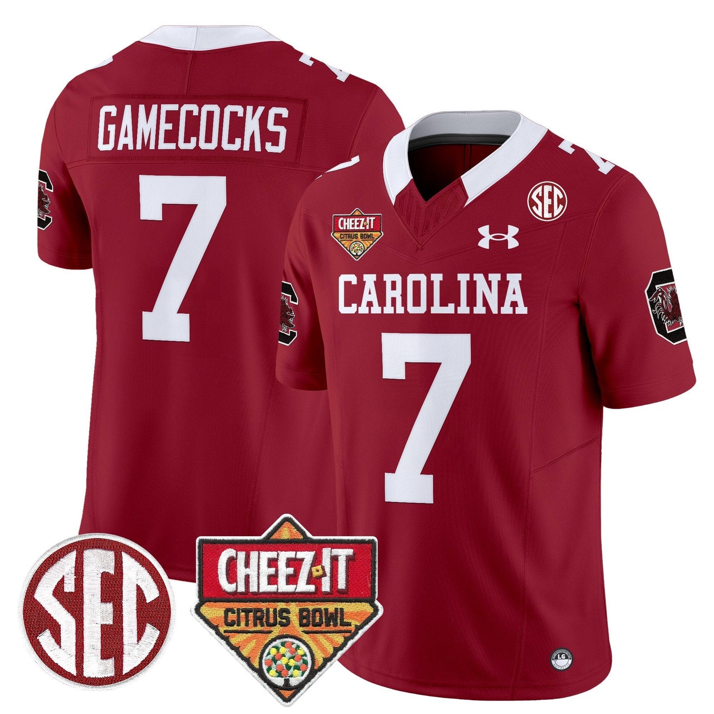 SCAR 1980 Throwback Cheez-It Citrus Bowl Patch Vapor Limited Jersey - All Stitched