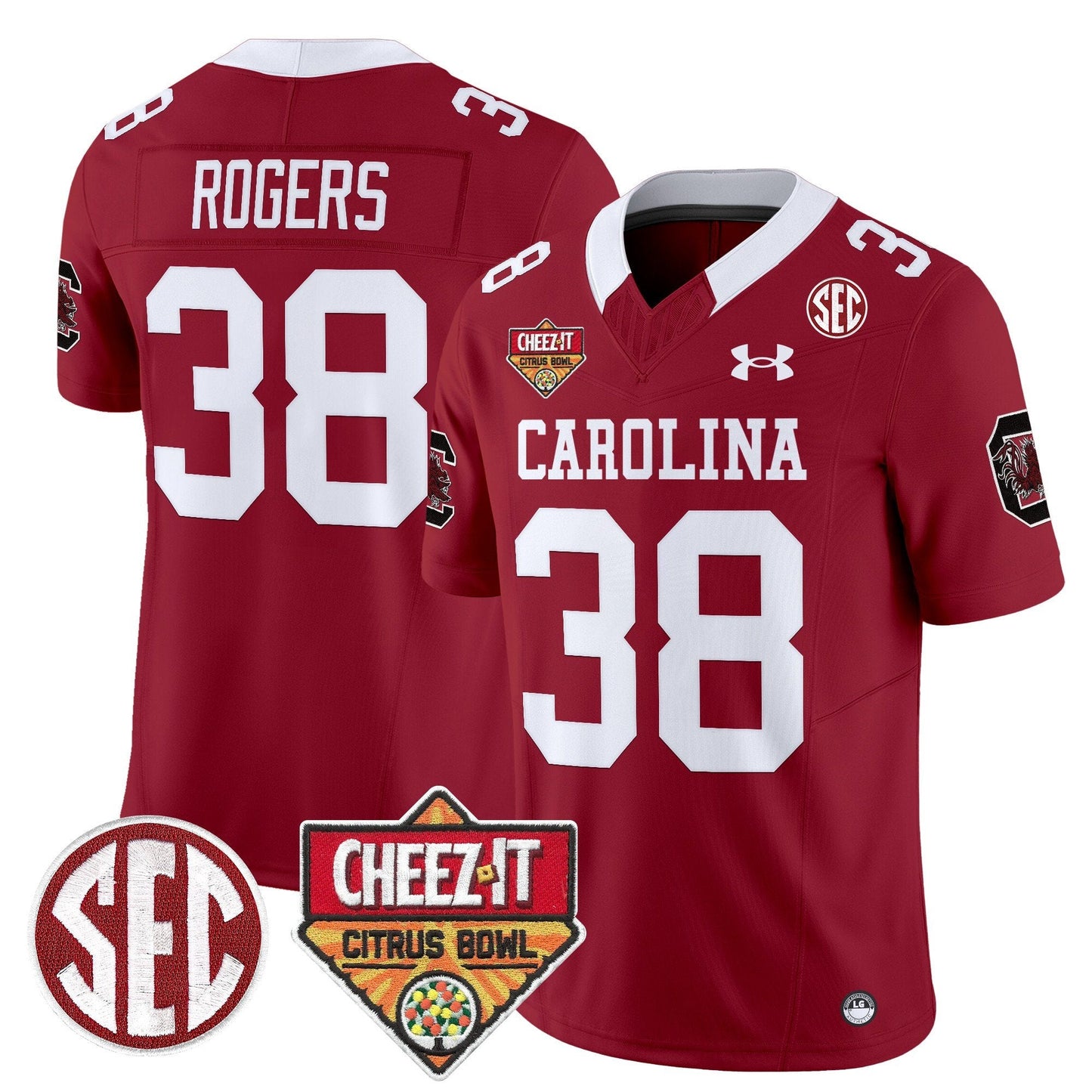 SCAR 1980 Throwback Cheez-It Citrus Bowl Patch Vapor Limited Jersey - All Stitched