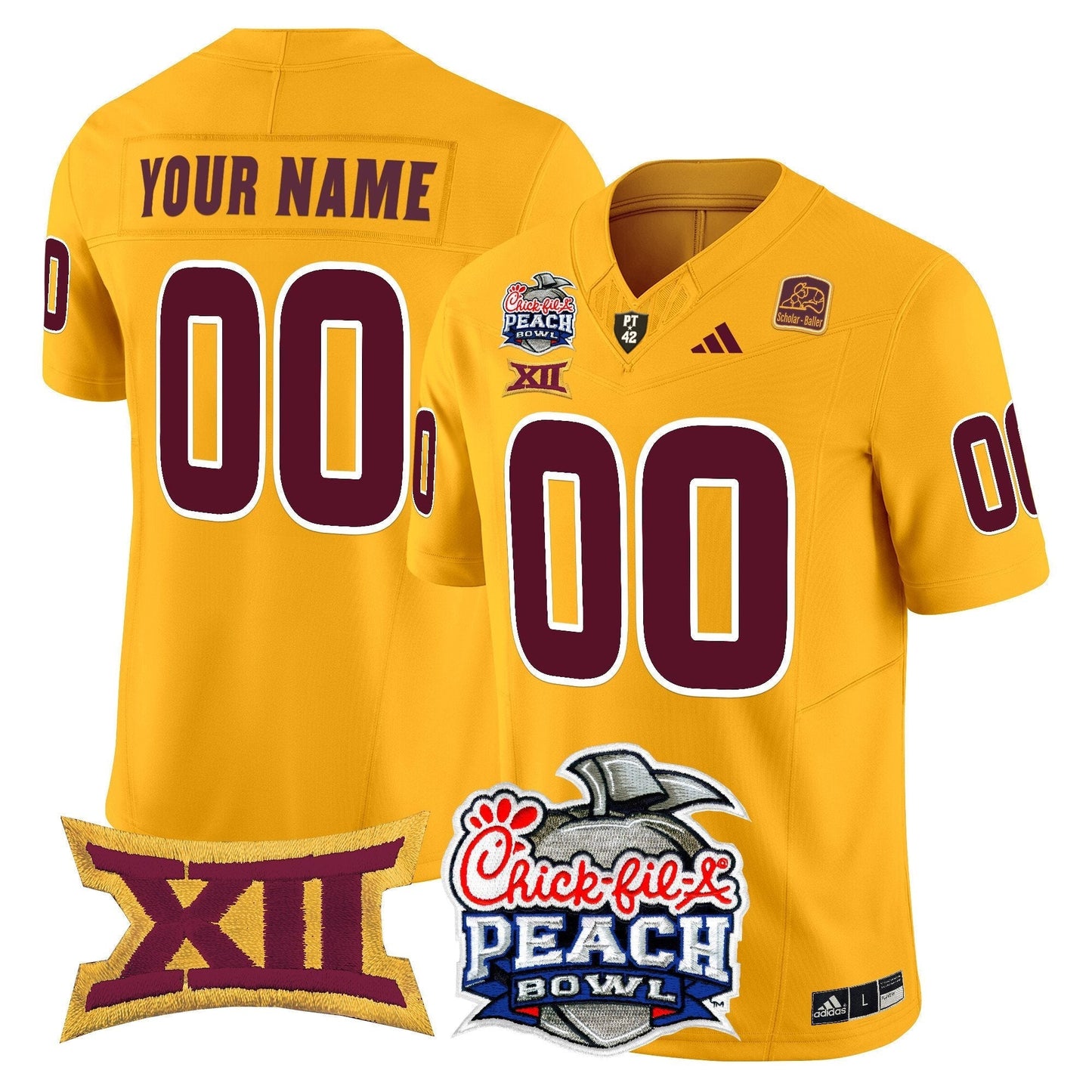 ASU 2025 Peach Bowl Vapor Limited Custom Jersey - All Stitched