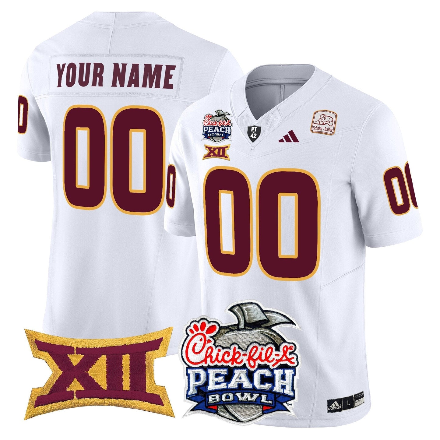 ASU 2025 Peach Bowl Vapor Limited Custom Jersey - All Stitched