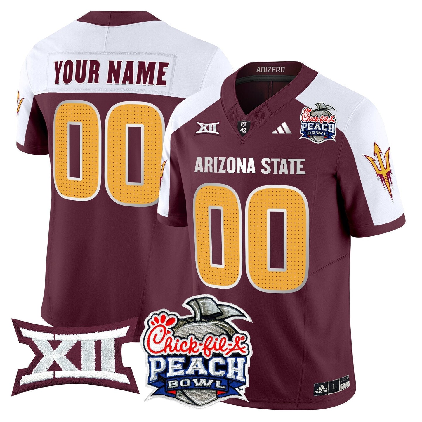 ASU 2025 Peach Bowl Vapor Limited Custom Jersey V2 - All Stitched