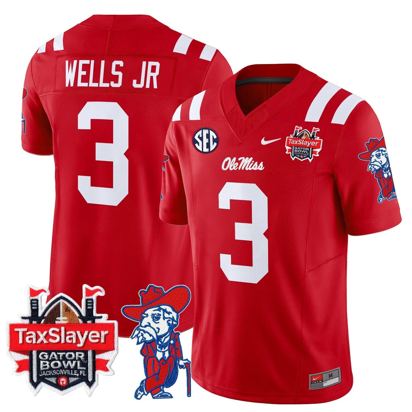 OMR 2025 Gator Bowl Patch Vapor Limited Jersey - All Stitched
