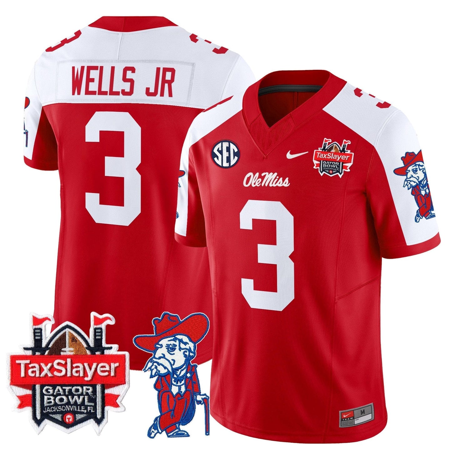 OMR 2025 Gator Bowl Patch Vapor Limited Jersey - All Stitched