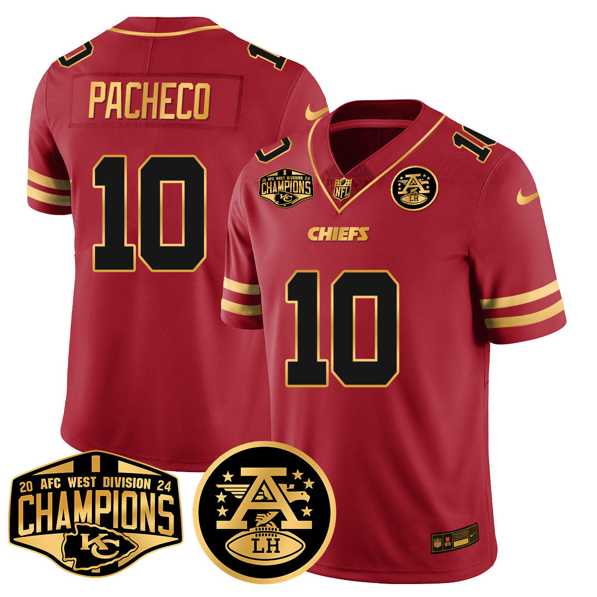 Chiefs 2024 AFC West Champs Jersey - All Stitched