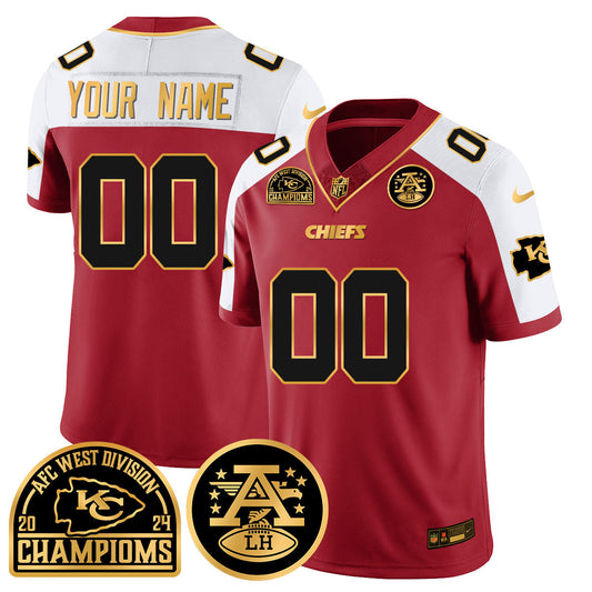 Custom Gender/Name Chiefs 2024 AFC West Champs Jersey - Stitched