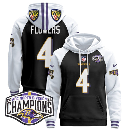 BAL 2024 AFC North Division Champions Patch Pullover Hoodie V2 - All Stitched
