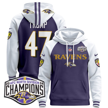 BAL 2024 AFC North Division Champions Patch Pullover Hoodie - All Stitched