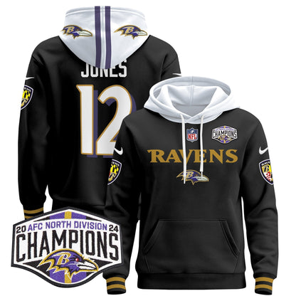 BAL 2024 AFC North Division Champions Patch Pullover Hoodie - All Stitched