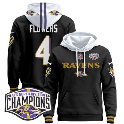 BAL 2024 AFC North Division Champions Patch Pullover Hoodie - All Stitched