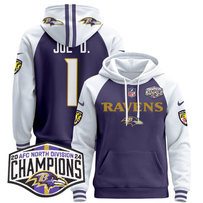 BAL 2024 AFC North Division Champions Patch Pullover Hoodie - All Stitched