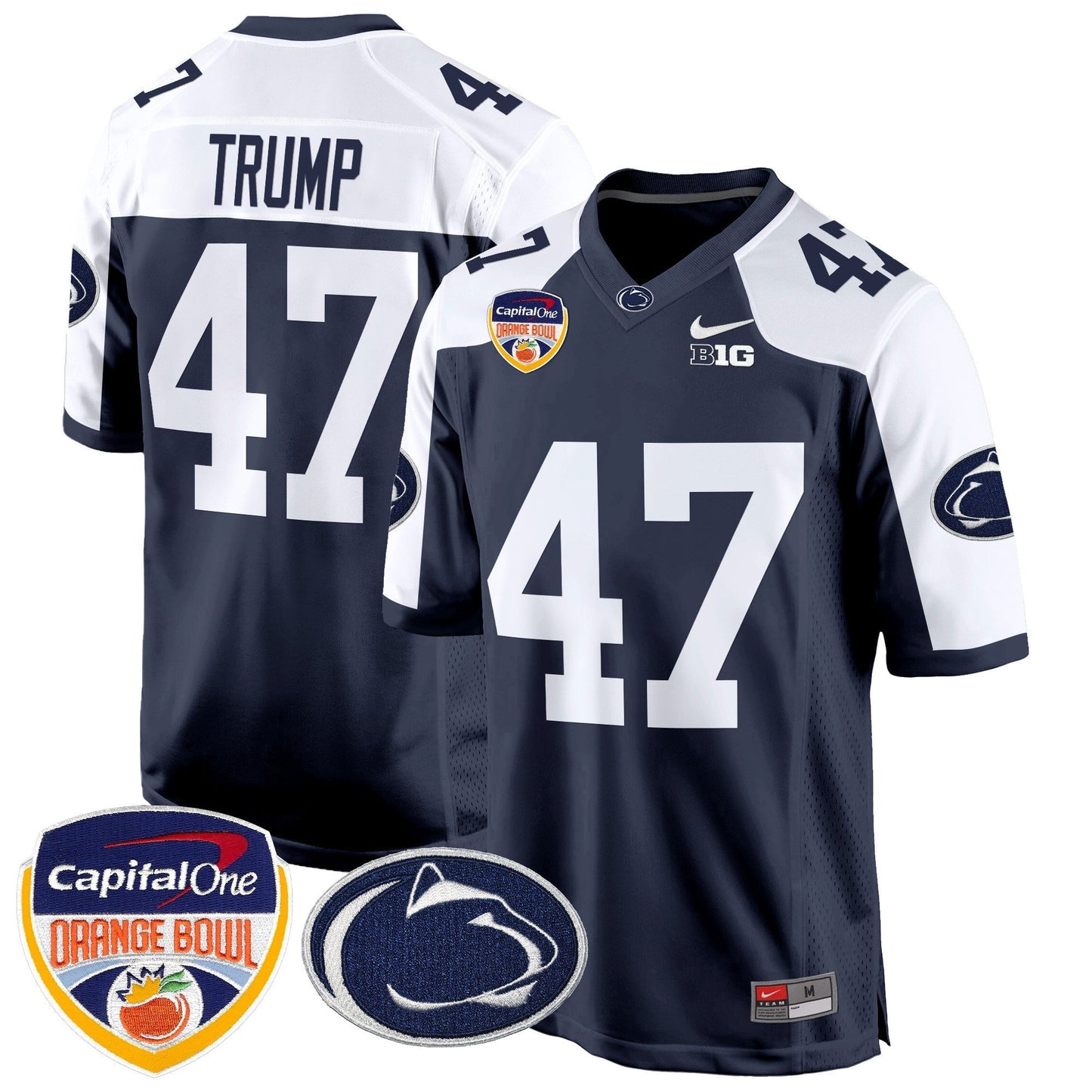 PSU Orange Bowl Patch Game Jersey - All Stitched
