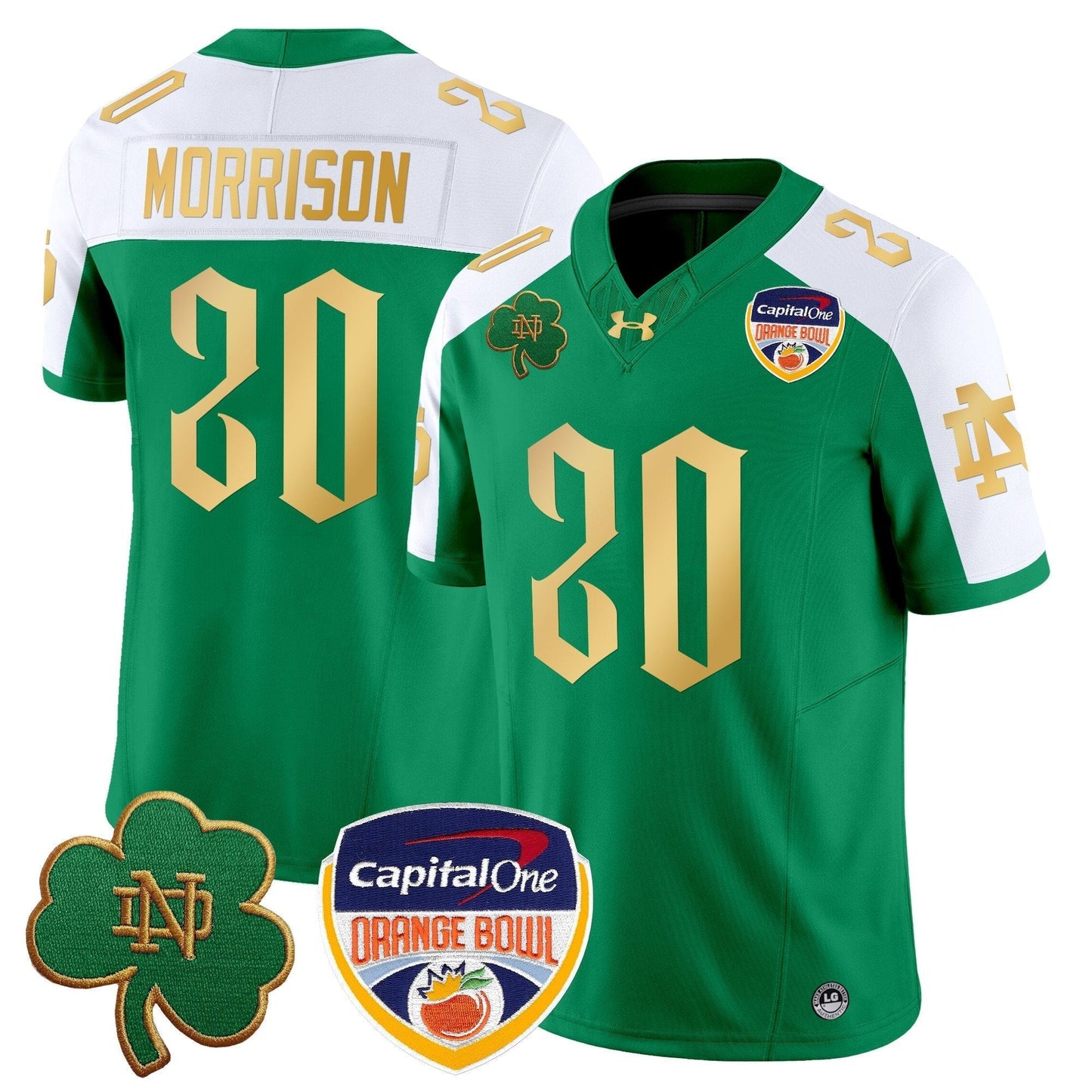 ND 2024 Orange Bowl Patch Vapor Limited Jersey V2 - All Stitched