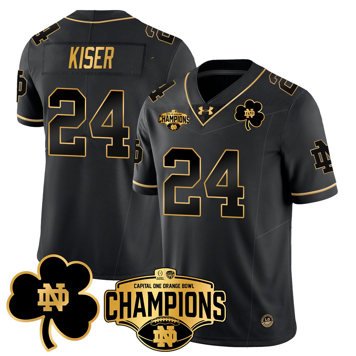 ND 2025 Orange Bowl Champions Jersey N5 - All Stitched