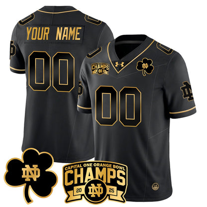 Custom ND 2025 Orange Bowl Champions Jersey N6 - All Stitched