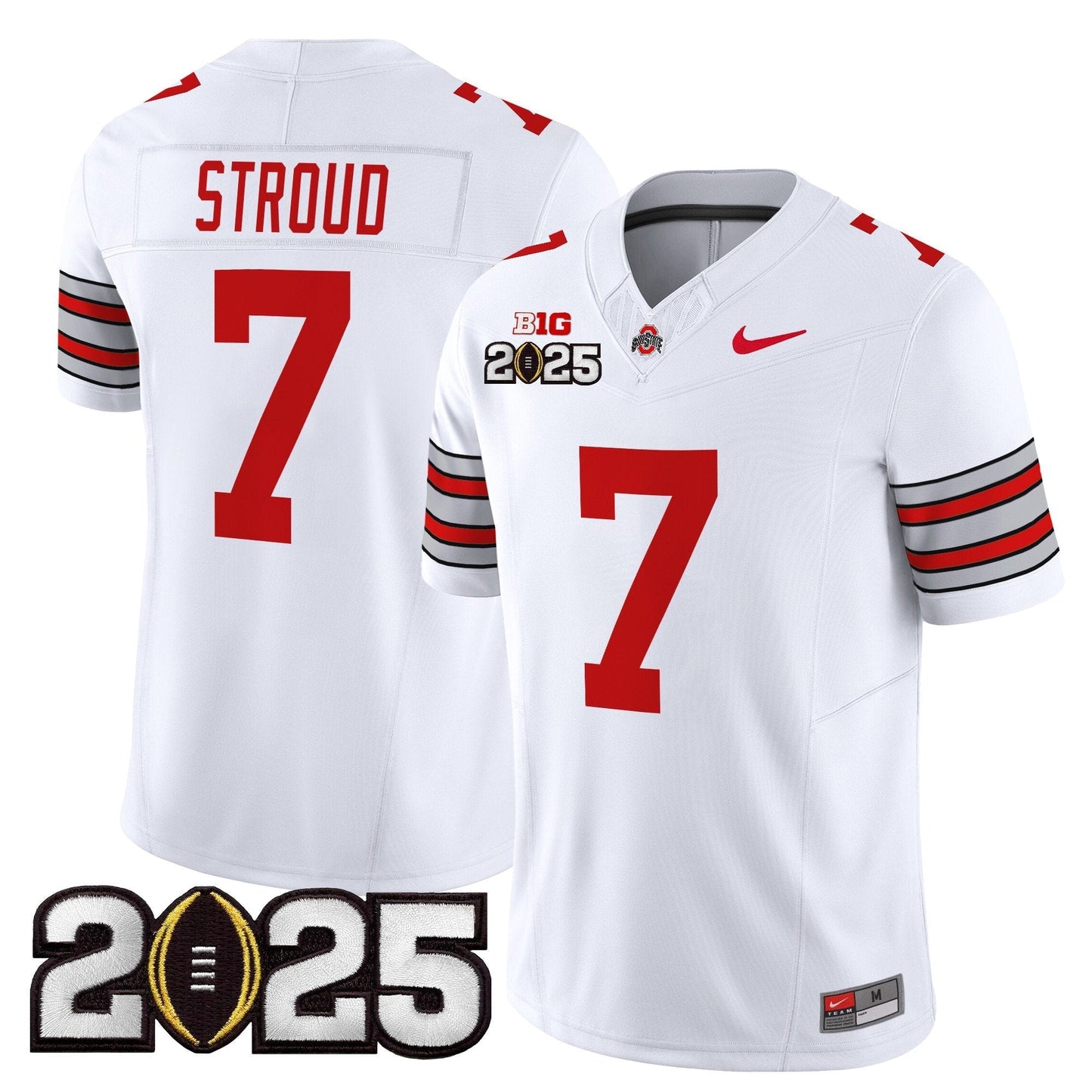 OSU 'Heritage Stripe' 2025 CFP Final Patch Vapor Limited Jersey - All Stitched