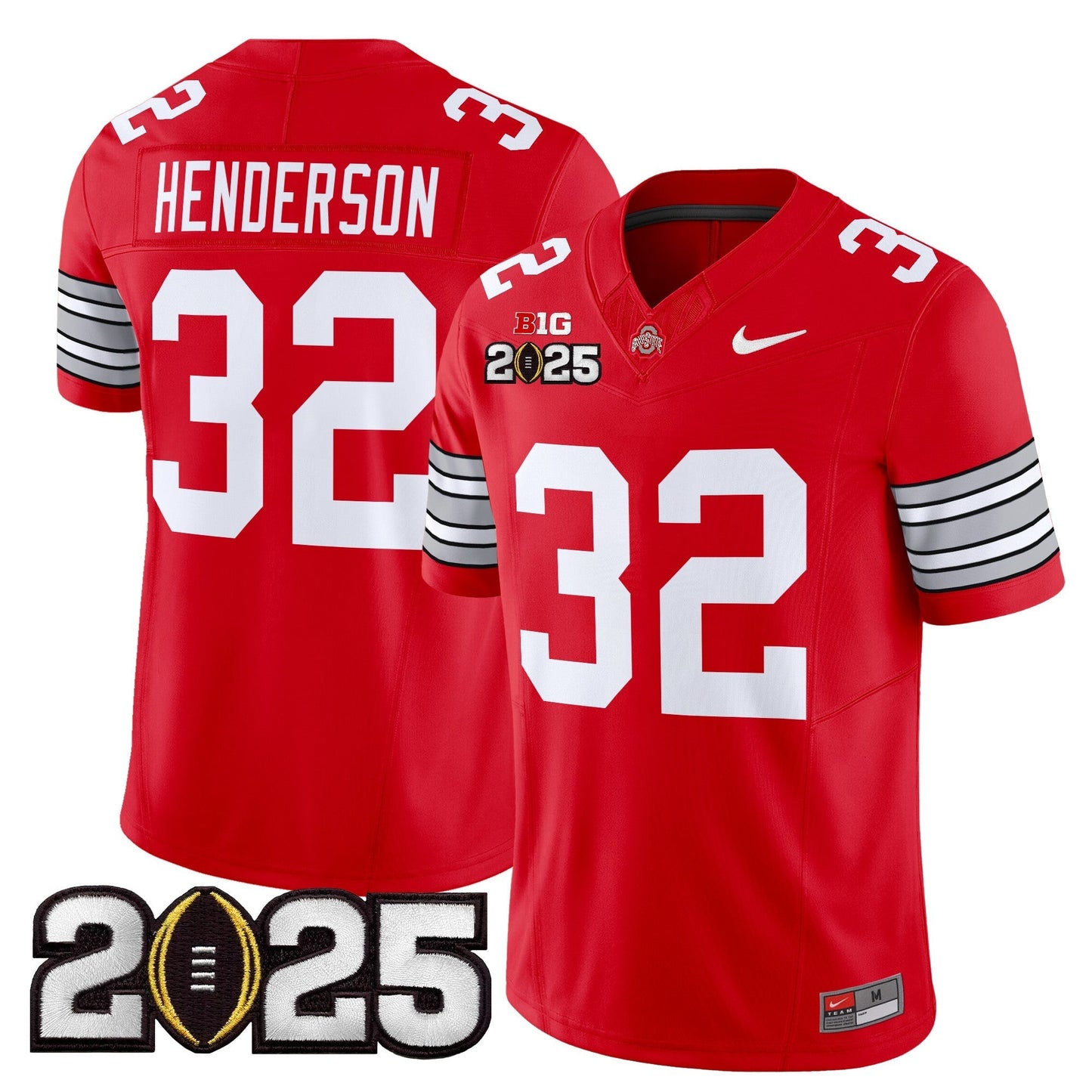 OSU 'Heritage Stripe' 2025 CFP Final Patch Vapor Limited Jersey - All Stitched