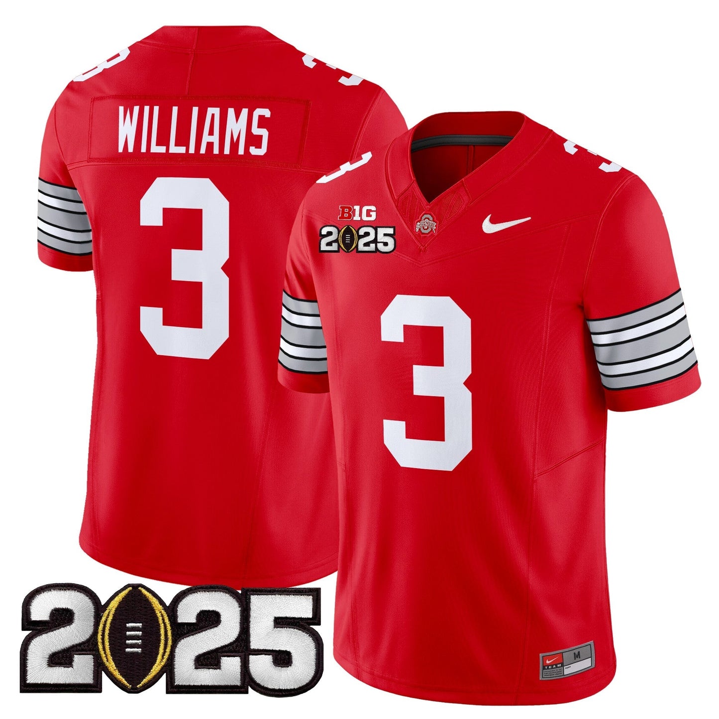 OSU 'Heritage Stripe' 2025 CFP Final Patch Vapor Limited Jersey - All Stitched