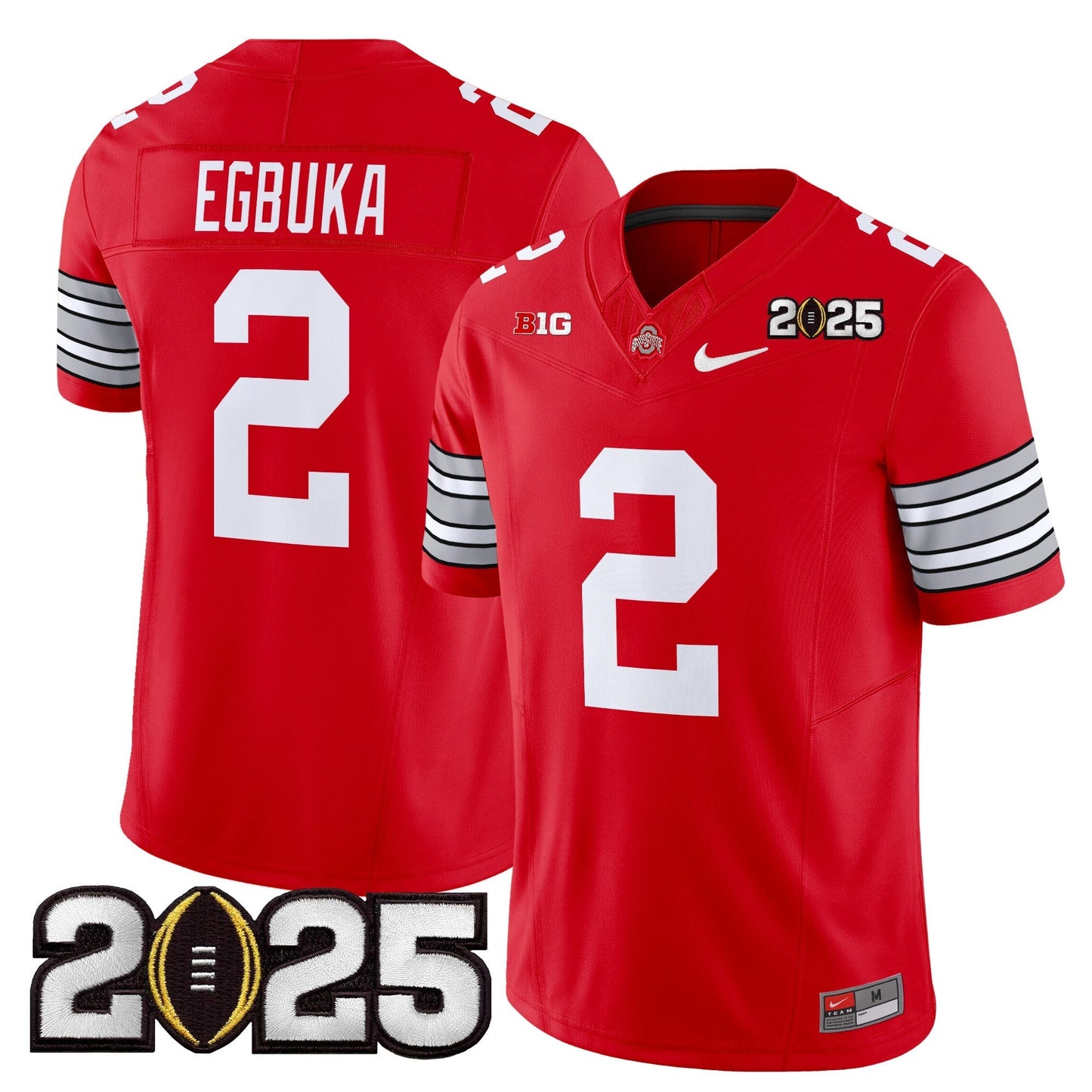 OSU 'Heritage Stripe' 2025 CFP Final Patch Vapor Limited Jersey - All Stitched