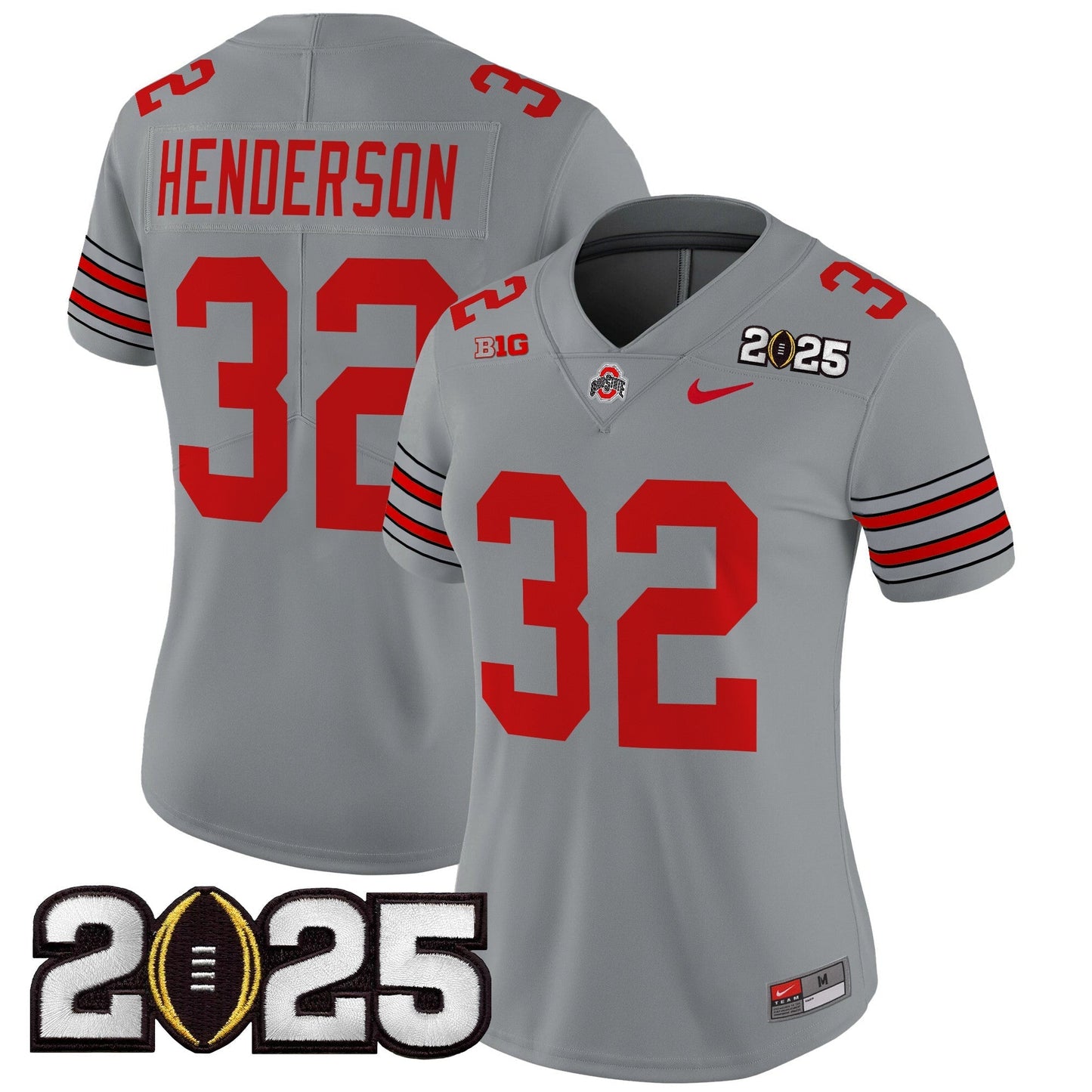 Women's OSU 'Heritage Stripe' 2025 CFP Final Patch Vapor Limited Jersey - All Stitched