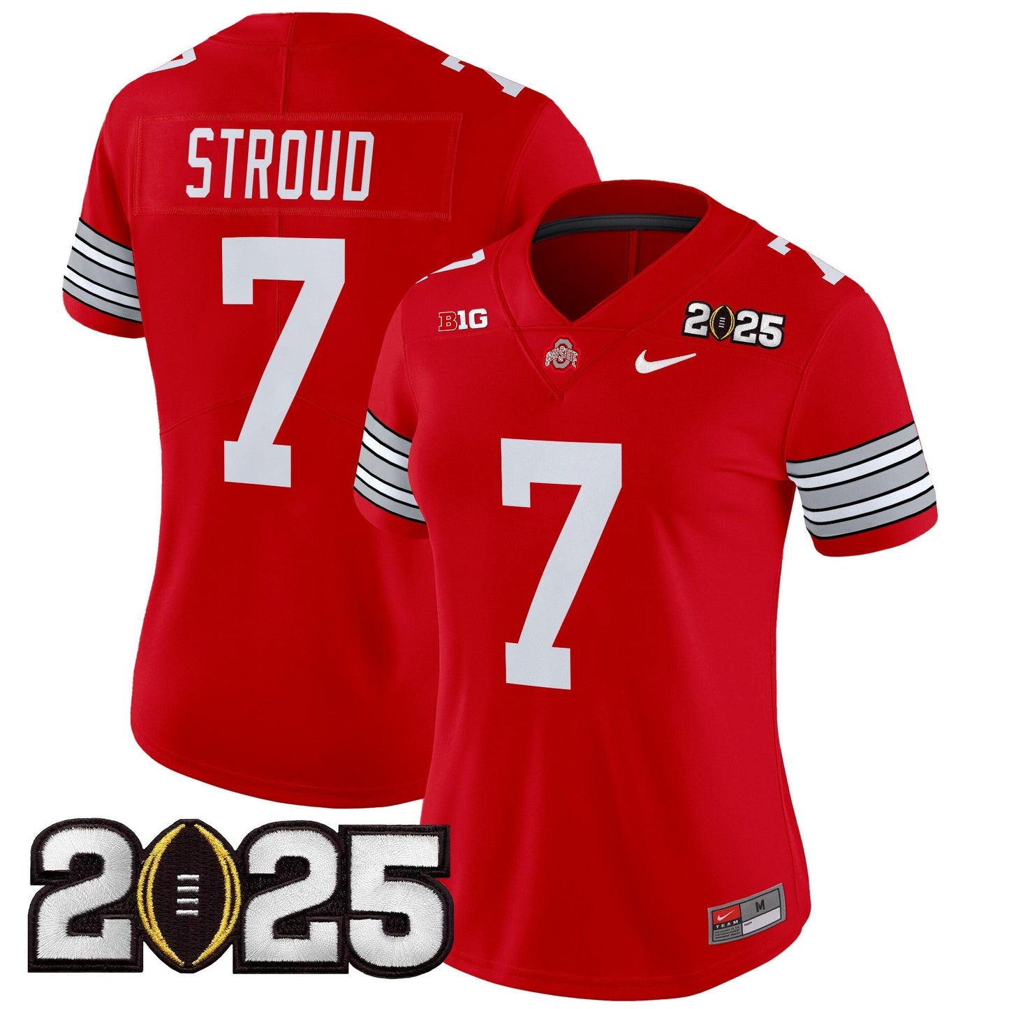 Women's OSU 'Heritage Stripe' 2025 CFP Final Patch Vapor Limited Jersey - All Stitched