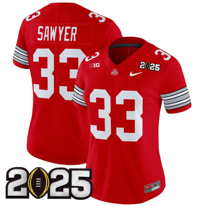 Women's OSU 'Heritage Stripe' 2025 CFP Final Patch Vapor Limited Jersey - All Stitched