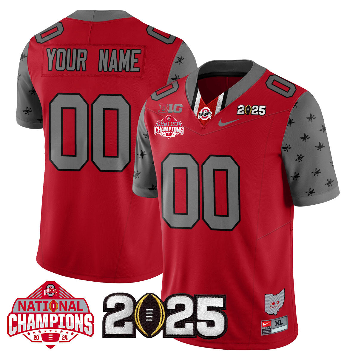 Custom Name/Gender OSU 2024 National Champions Limited Jersey N2 - All Stitched