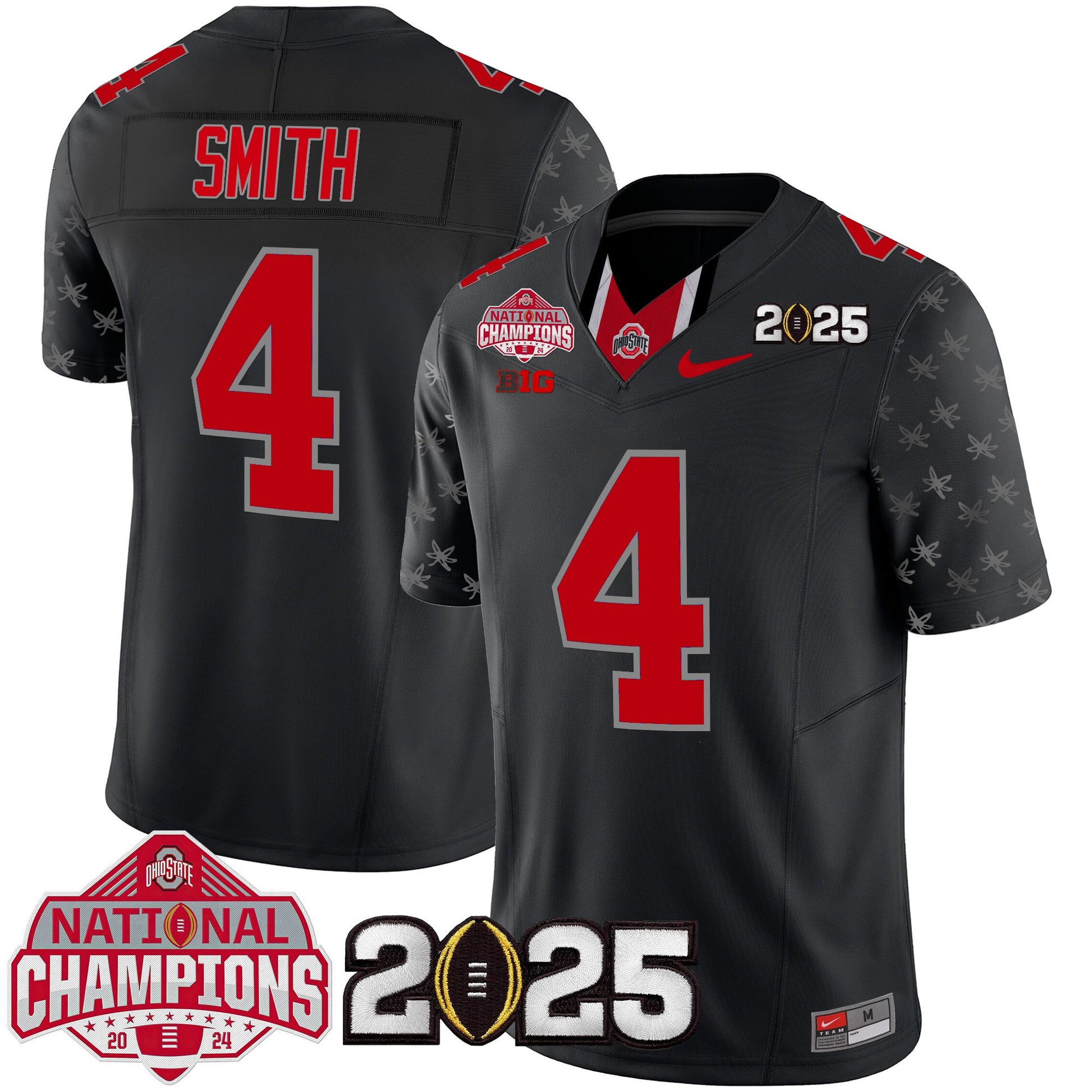 Ohio State Buckeyes National Champions Patch Vapor Limited Jersey - Stitched