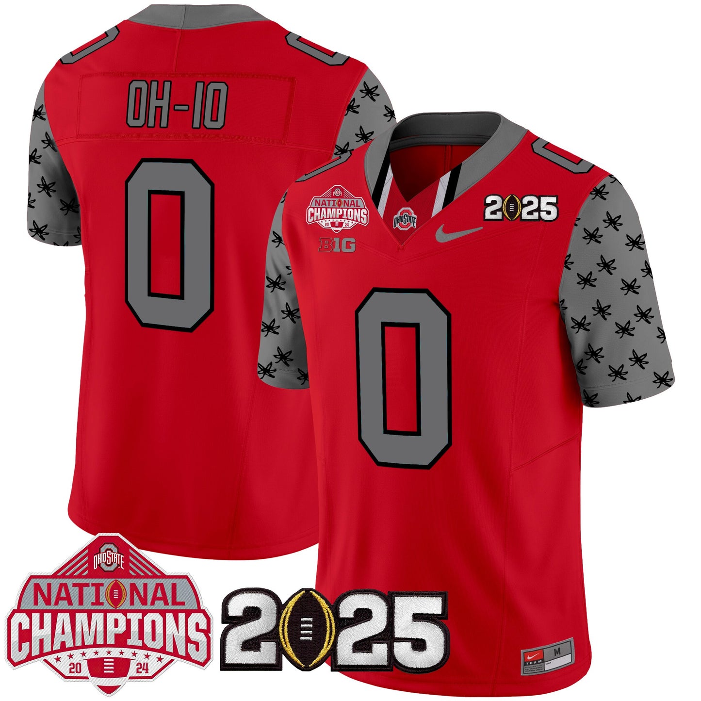 Ohio State Buckeyes National Champions Patch Vapor Limited Jersey - Stitched