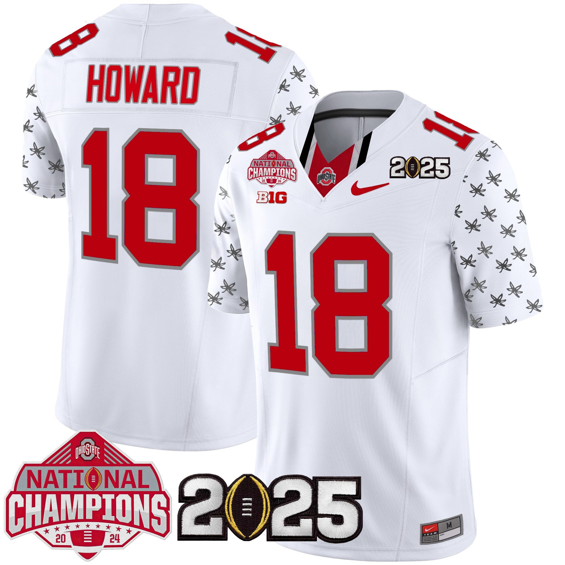 Ohio State Buckeyes National Champions Patch Vapor Limited Jersey - Stitched