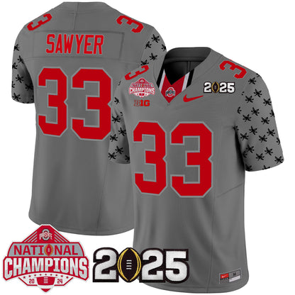 Ohio State Buckeyes National Champions Patch Vapor Limited Jersey - Stitched