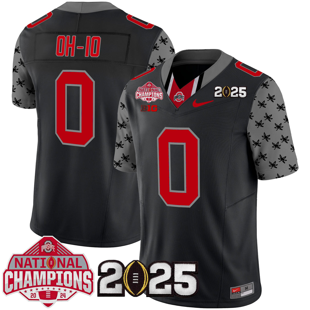 Ohio State Buckeyes National Champions Patch Vapor Limited Jersey - Stitched