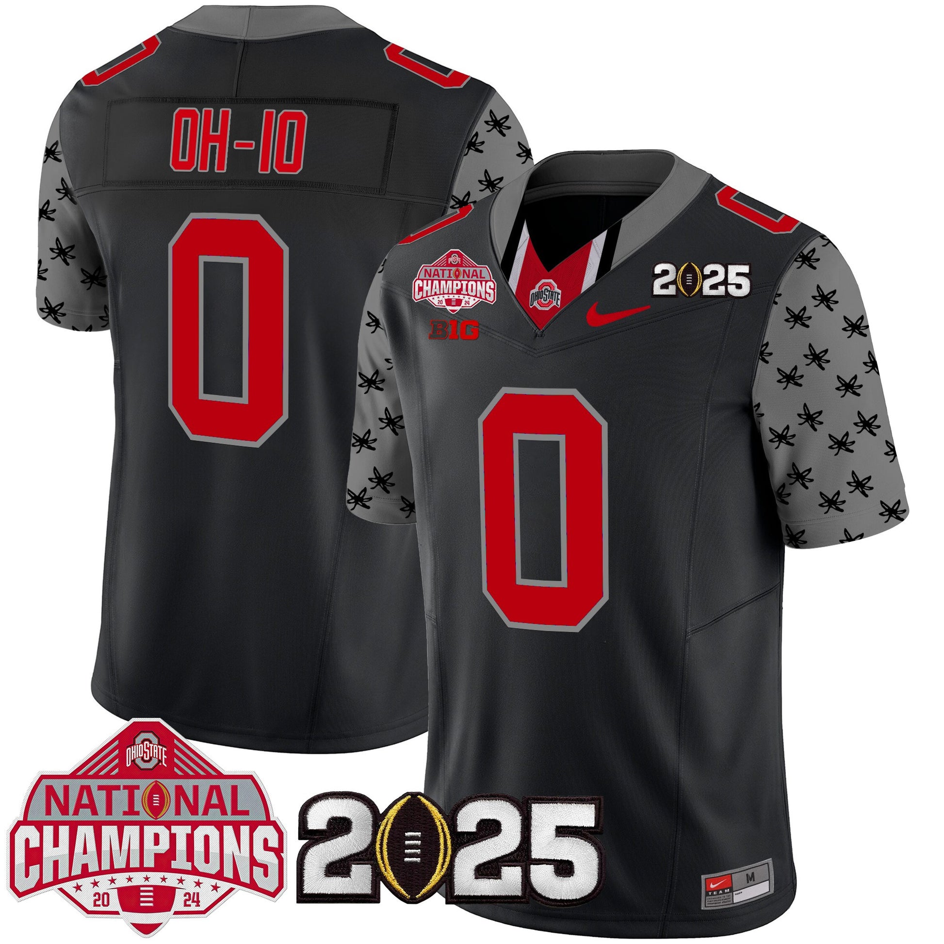 Ohio State Buckeyes National Champions Patch Vapor Limited Jersey - Stitched
