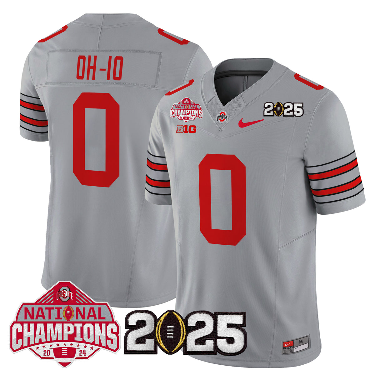 Ohio State Buckeyes 'Heritage Stripe' 2025 National Champions Patch Vapor Limited Jersey - Stitched