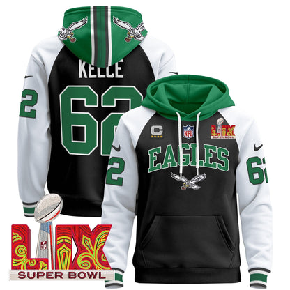 PHI Super Bowl LIX Patch Pullover Hoodie - All Stitched