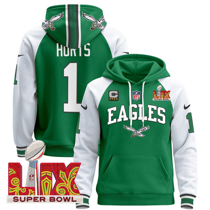 PHI Super Bowl LIX Patch Pullover Hoodie - All Stitched
