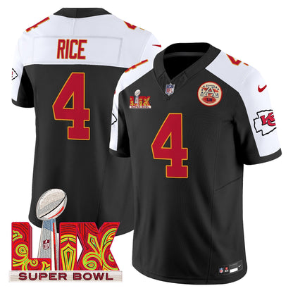 Chiefs Super Bowl LIX Patch Vapor Limited Jersey - All Stitched
