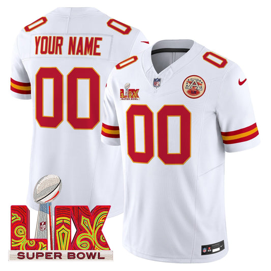 Chiefs Super Bowl LIX Patch Vapor Limited Custom Jersey - Stitched